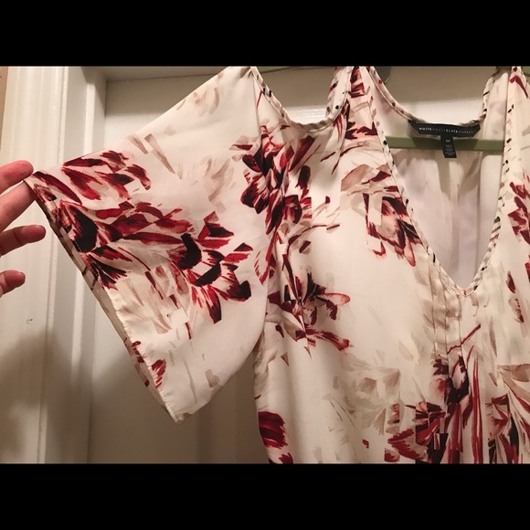 WHBM Cold Shoulder Blouson dress size 10 - Picture 6 of 7